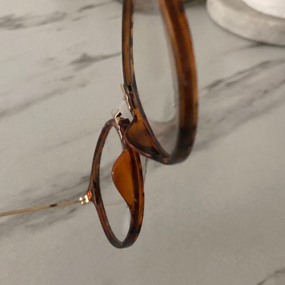 ME Makeover Essentials Tortoise Oval Glasses with Gold Bridge - Picture 11 of 16